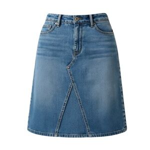Stretch Jean Midi Skirt